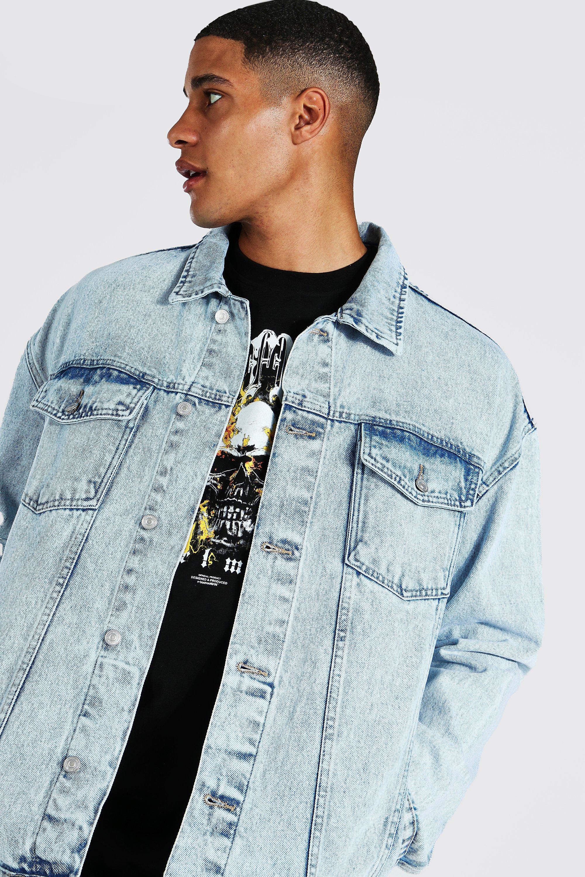 Tall oversized denim jacket store